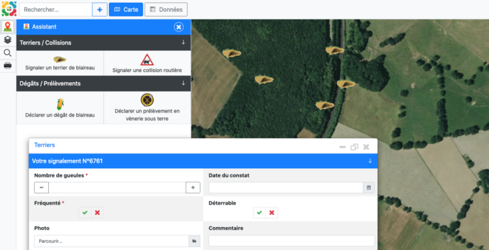 Capture d'écran de la carte de la FNC 87